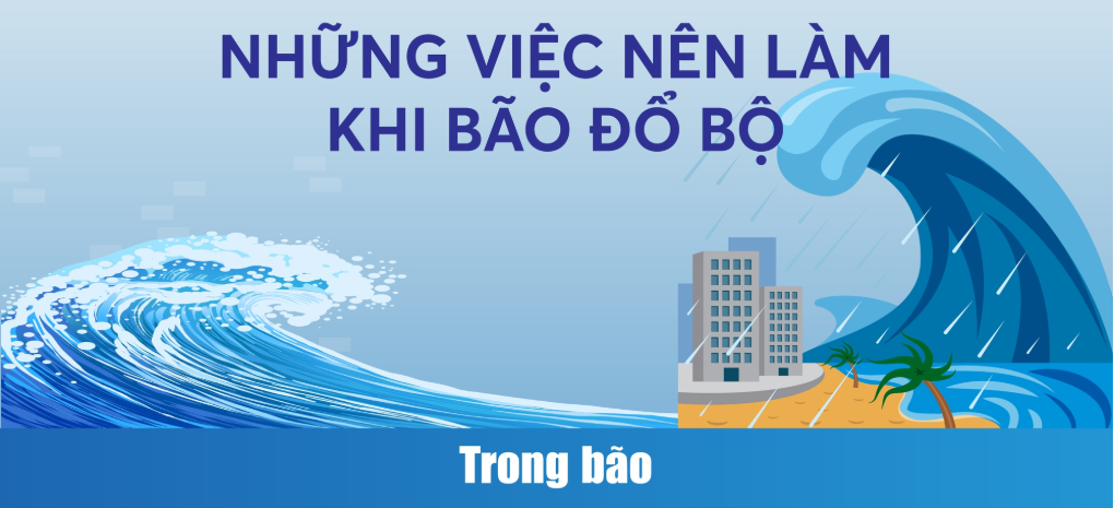 Infographics:  Những việc nên làm khi bão đổ bộ
